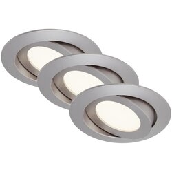 BRILONER Vgradna LED-svetilka 3 kos nikelj mat vrtljiva V: 3 cm Ø: 10,6 cm Cene
