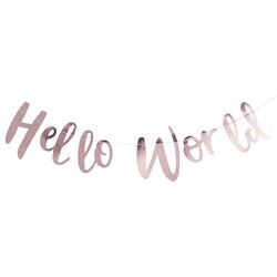 Ginger Ray® viseći natpis hello world rose gold Cene
