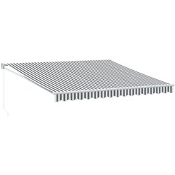Maison Chic Zložljiva tenda - Senčniki antracit in bela 4x3 m blago in aluminij, (22038384) Cene