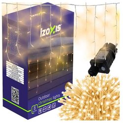 Izoksis zunanje novoletne lučke zavesa 300 LED toplo bela 8 funkcij 15m 00026710 Cene