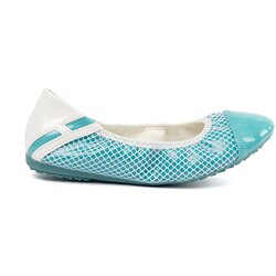 Shelvt Blue ballerinas with a white strainer Cene
