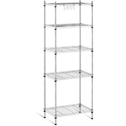 Royal Catering Ažurna žičnata skladiščna polica sive barve 150x55x35cm do 150kg, (22131497) Cene