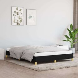 Za krevet crni 140 x 190 cm od tkanine Cijene