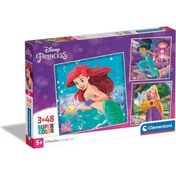 Clementoni Disney Princeze 3x48 komada Supercolor puzzle - Cene