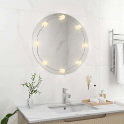  Zidno ogledalo s LED svjetlima okruglo stakleno Cijene