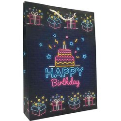 Eureka Ukrasna torba Jumbo B-day Neon 33x45x10 cm Cene