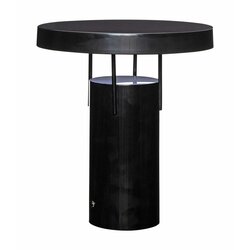 Hübsch Crna LED stolna lampa s mogućnosti zatamnjivanja s metalnim sjenilom (visina 28 cm) BringMe – Cene