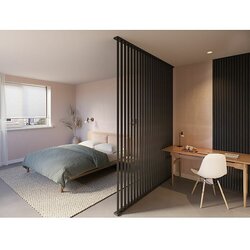 CANDO Pregrada za prostor - talni in stropni profil za letvice pod kotom 45° (Črna, Do x Š x V: 100 x 6,5 x 6 cm) Cene