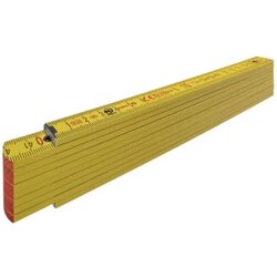 STABILA sklopivi metar Tip 707, 2 m, žuta, metričko mjerilo, kutna funkcija, sklopivi metar od PEFC certificiranog drva, spojevi od poliamida Holz-Gliedermaßstab Type 700 1304 mjerna skala ... Cene