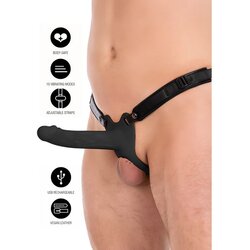 Inferno votel vibracijski strap-on 20 cm (R20862_bl) Cene