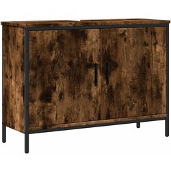 Maison Chic Omarica za umivalnik - Umivalniška omarica dimljeni hrast 80x30x60 cm inženirski les, (21758869) Cene