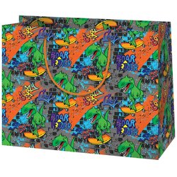 Cardex Srednje velika darilna vrečka z rolkajočim T-Rexom 18x10x23cm Cene