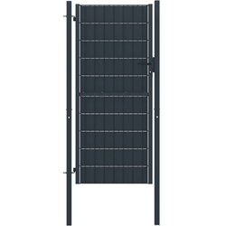 vidaXL Vrata za ograjo PVC in jeklo 100x204 cm antracitna Cene