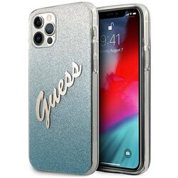 CG MOBILE guess Maska za iPhone 12/12 Pro Hc PC/TPU Script Glitter Gradient 6.1 srebrno-plava Cene