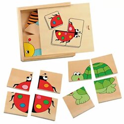 Woodyland Mini lesena sestavljanka Sestavljanje slike Cene