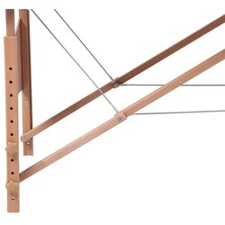 In Krem bela zložljiva masažna miza z 2 območji in lesenim okvirjem Cene