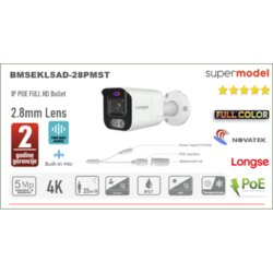 Active Deterrence IP Camera 5MP 2.8mm – BMSEKL5AD-28PMST Cene