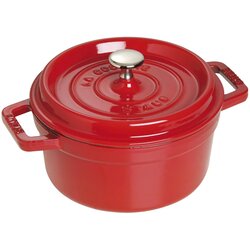 Staub kozica Cocotte Cherry 2,6 l, okrogla, emajl, lito zele Cene