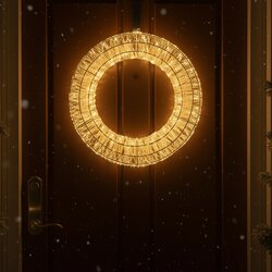 LUCA LIGHTING Božična viseča svetilka Venec srebrna 45 cm vklj. LED IP44 - Nawa Cene