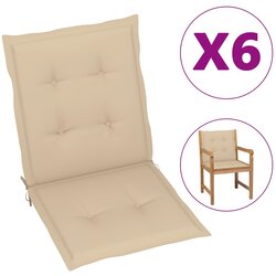 vidaXL jastuci za vrtne stolice 6 kom bež 100 x 50 x 3 cm Cijene