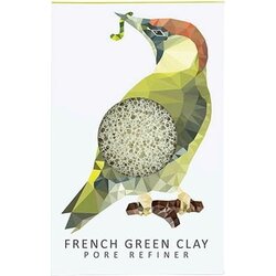 The Konjac Sponge Company konjac mini pore refiner woodland woodpecker with green clay Cene