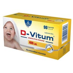 Oleofarm Vitamin D3 400 IE za dojenčke in otroke D-Vitum (90 twist-off kapsul) Cene