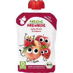 Freche Freunde Sadni pire v vrečki - jabolko, breskev in jagoda - 100 g Cene