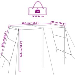 vidaXL Vodootporni šator 302 x 240 x 240 cm Cijene
