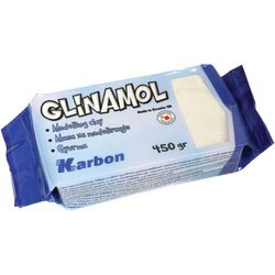Karbon Modelirna masa Glinamol, 450 g, bela Cene