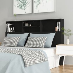 vidaXL uzglavlje s ormarićem crno 160 x 19 x 103,5 cm Cijene