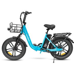 Samebike C05 Pro Step-through zložljivo e-kolo, 500 W 36 V 13 Ah, debela pnevmatika, cijan, (21960378) Cene
