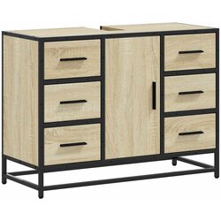 Maison Chic Kopalniška omarica za umivalnik - Umivalniška omarica sonoma hrast 80x33x60cm inž les, (21758988) Cene