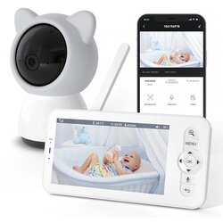 Baby Monitor Otroška varuška- HD 5″ prenos slike ter zvoka istočasno na priloženi monitor ter na mobili telefon, (5000028721) Cene