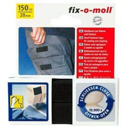 Fix-o-moll Trak z ježkom za šivanje (150 cm x 20 mm, Črna) Cene