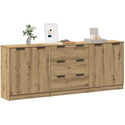  Komoda 3 kom Artisan hrast 60x30x70 cm konstruirano drvo Cijene