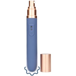 Loveline Travel - punjivi vibrator s držačem lubrikanta (pastelno plava) Cene