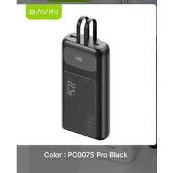 BAVIN Power bank 20000mAh 225W Type C & Ligtning kabl crna Cene