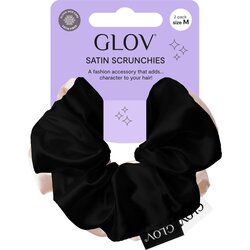 Glov Satin Scrunchies M gumice za kosu Sparkling Wine/Black 2 kom Cijene