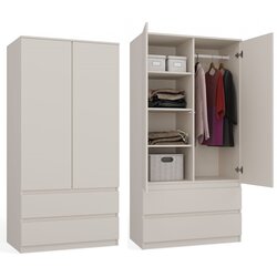TOP E SHOP Malwa SS-90 Modern Cashmere Wardrobe with Drawers, (21738637) Cene