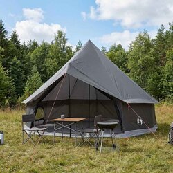 Tipi šator Smeđa siva 300 x 300 x 200 cm Poliester i čelik Cene