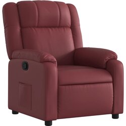 Maison Chic Naslanjač - Relax naslanjač vinsko rdeče umetno usnje, (22040232) Cene