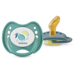 Baboo Soothers Orthodontic Latex with Case duda Lagoon Fiesta 6-12 m 2 kom Cene
