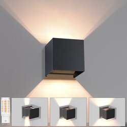 Nettlife črna led zunanja stenska svetilka, gor/dol, IP65, 3000K, za stopnišče, (22136331) Cene
