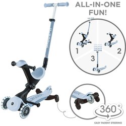 Globber skiro go up deluxe 360° zložljiv, svetleča kolesa moder Cene