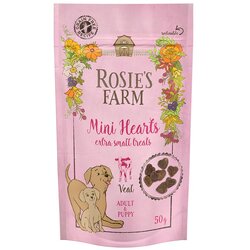 Rosie's Farm Puppy & Adult "Mini Hearts" teletina - Varčno pakiranje: 5 x 50 g Cene