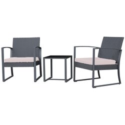 Ehomegarden vrtna garnitura z blazinami 32-758000, 3-delna, umetna masa Cene