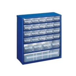 Lux Tools zidni metalni magacin za vijke – 25 ladica 586272 Cene