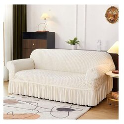 HOMEMATES Retro Pokrivač za dvosede i kauče od 145cm do 185cm - Bela Cene