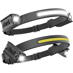TEKWET 2x LED naglavna svetilka 1000 lm s senzorjem Cene