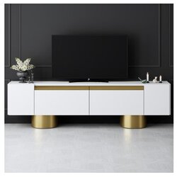 Hanah home tv polica bohem white gold Cene